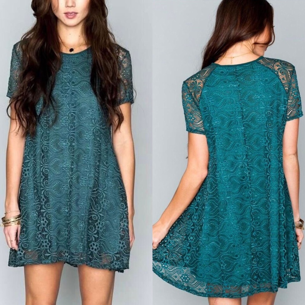 Show Me Your Mumu | Nick's Babydoll Lace Short Sleeve Lined Mini Dress